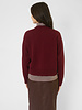 Pomandere  Crew Cardigan Wine Red