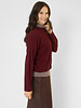 Pomandere  Crew Cardigan Wine Red