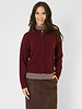 Pomandere  Crew Cardigan Wine Red