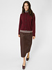 Pomandere  Crew Cardigan Wine Red