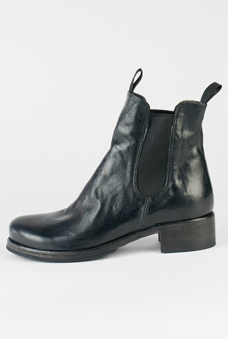 Shoto Flat Pull On Boots Black