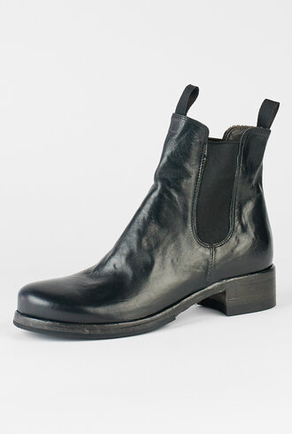 Shoto Flat Pull On Boots Black