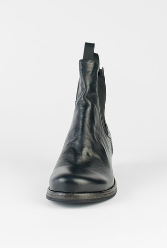 Shoto Flat Pull On Boots Black