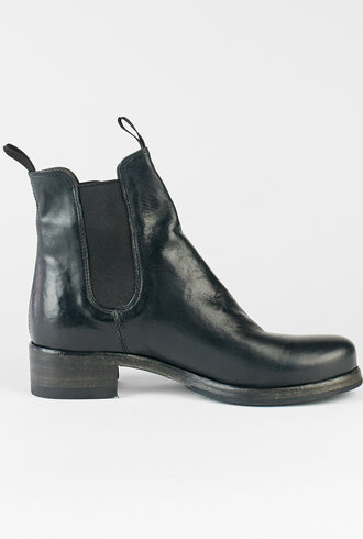Shoto Flat Pull On Boots Black