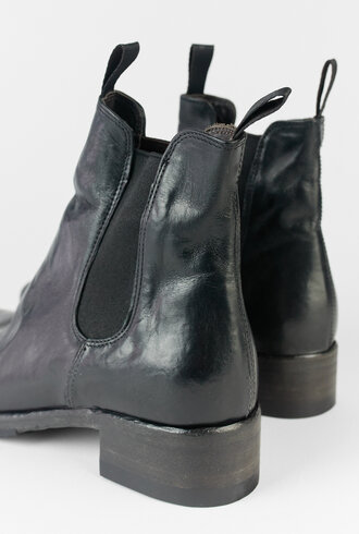 Shoto Flat Pull On Boots Black