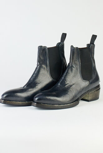 Shoto Flat Pull On Boots Blue