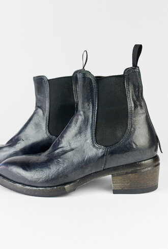 Shoto Flat Pull On Boots Blue
