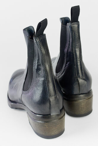 Shoto Flat Pull On Boots Blue
