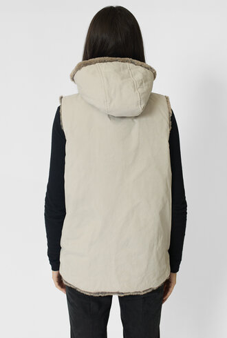 Pret Pour Partir Gilet Reversible Craie