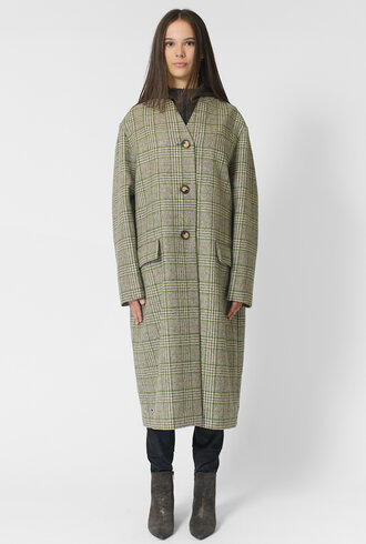 Pret Pour Partir Cecil Manteau Green Check