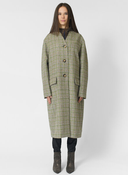 Pret Pour Partir Cecil Manteau Green Check