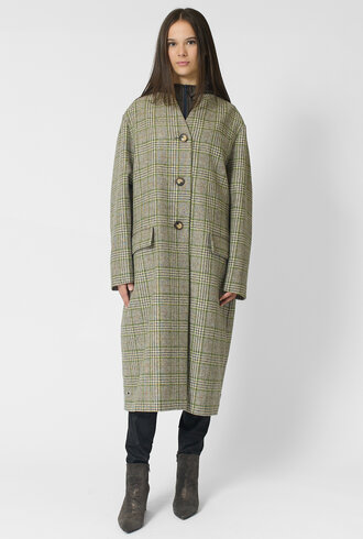 Pret Pour Partir Cecil Manteau Green Check