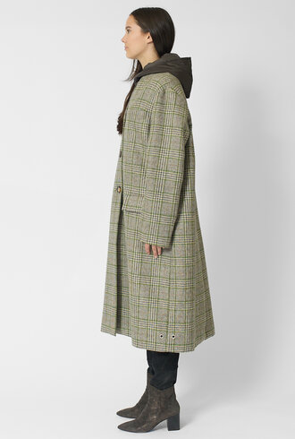 Pret Pour Partir Cecil Manteau Green Check