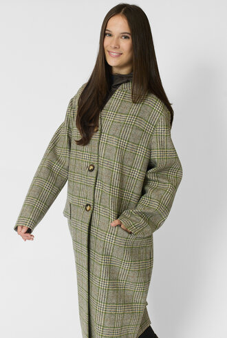 Pret Pour Partir Cecil Manteau Green Check