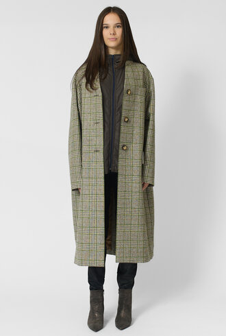 Pret Pour Partir Cecil Manteau Green Check