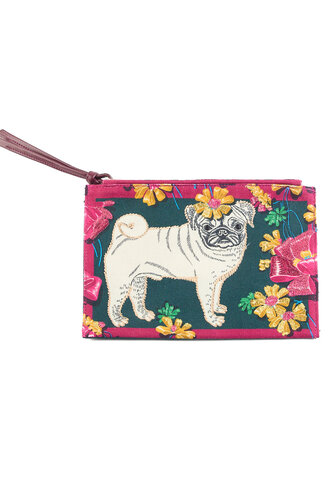 Inouitoosh Embroidered Pouch Toutou Emerald