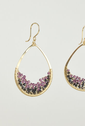 Dana Kellin Fashion Ombre Mosaic Tear Drop Earrings