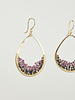 Dana Kellin Fashion Ombre Mosaic Tear Drop Earrings