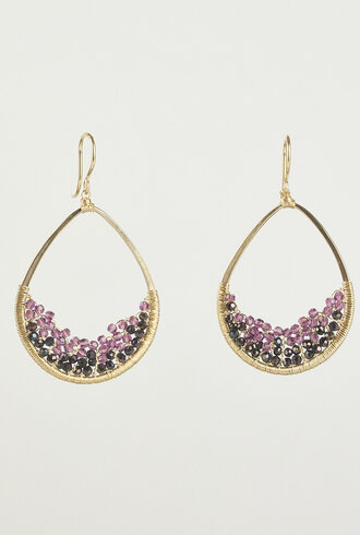 Dana Kellin Fashion Ombre Mosaic Tear Drop Earrings