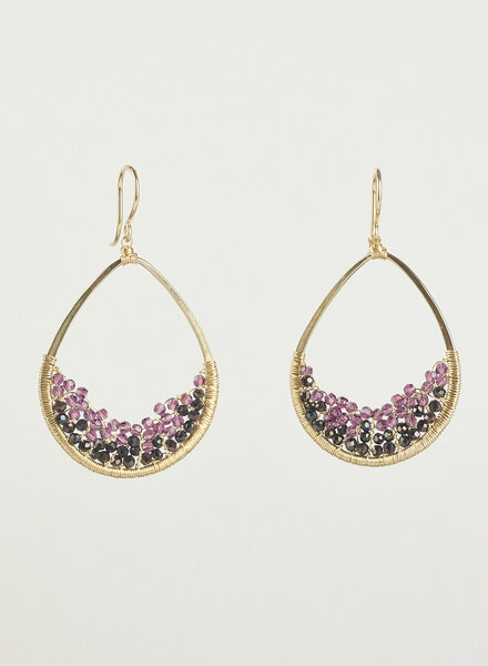Dana Kellin Fashion Ombre Mosaic Tear Drop Earrings