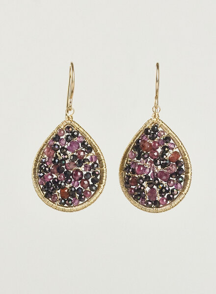 Dana Kellin Fashion Teardrop Pinot Gold Earrings