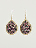 Dana Kellin Fashion Teardrop Pinot Gold Earrings
