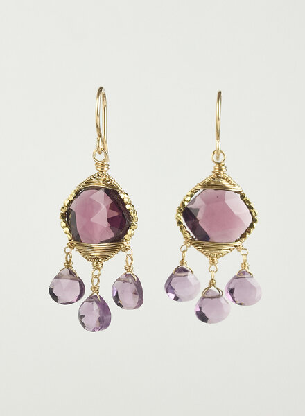 Dana Kellin Fashion Pinot Drop Gold Earrings