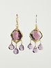 Dana Kellin Fashion Pinot Drop Gold Earrings