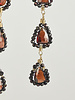 Dana Kellin Fashion Three Teardrop Garnet Earrings