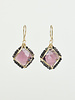 Dana Kellin Fashion Purple Quartz Gold Earrings