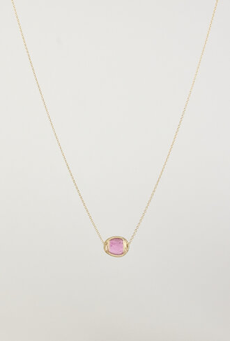 Dana Kellin Fine Pink Tourmaline Gold Necklace