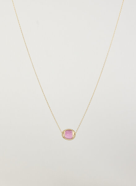 Dana Kellin Fine Pink Tourmaline Gold Necklace