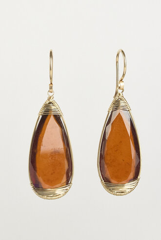 Dana Kellin Fine Hessonite Garnet Gold Earrings