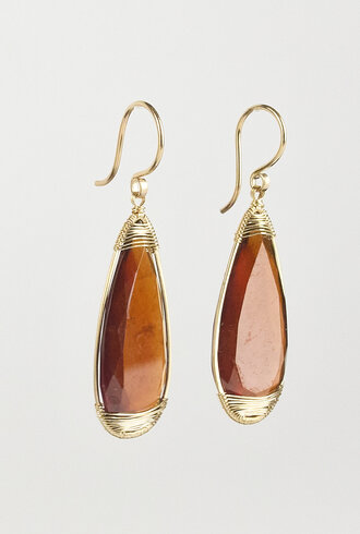 Dana Kellin Fine Hessonite Garnet Gold Earrings