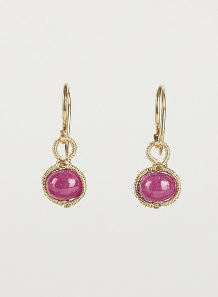Dana Kellin Fine A Burma Ruby Gold Earrings