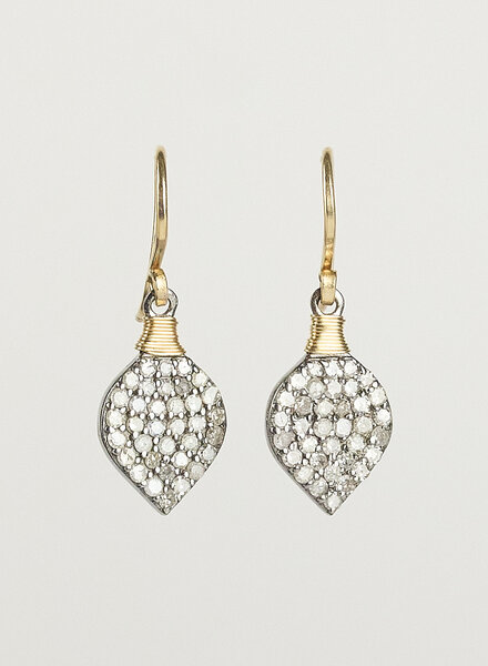 Dana Kellin Fine Pave Diamond Heart Shape Earrings