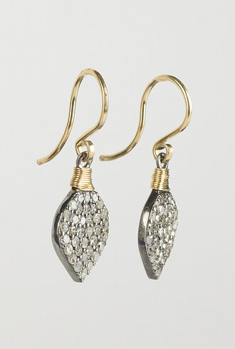 Dana Kellin Fine Pave Diamond Heart Shape Earrings