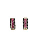 Dana Kellin Fine Black Diamond and Ruby Posted Earrings