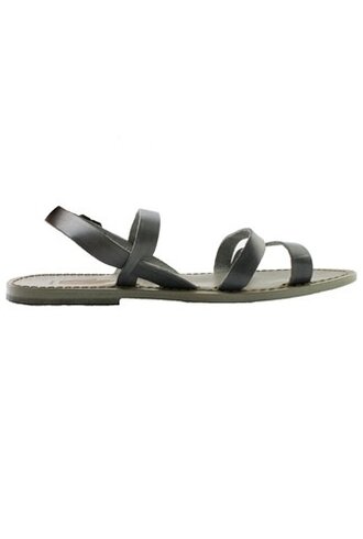 Local Kaja Leather Sandals Grey