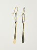 Dana Kellin Fashion Silver and Gold  Drop Earrings