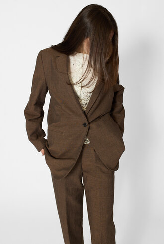 Pomandere Long Jacket Cocoa