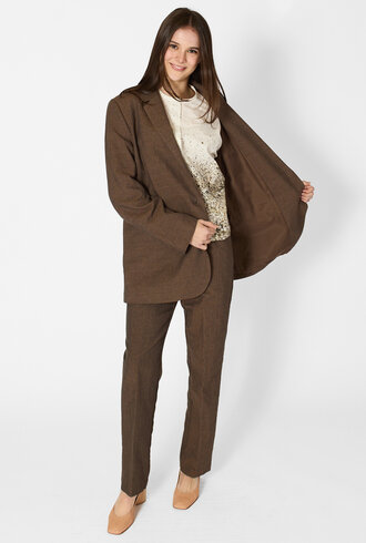 Pomandere Long Jacket Cocoa