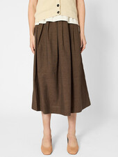 Pomandere Pleated Skirt Cocoa