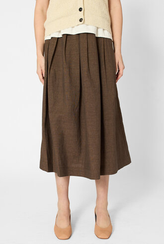 Pomandere Pleated Skirt Cocoa