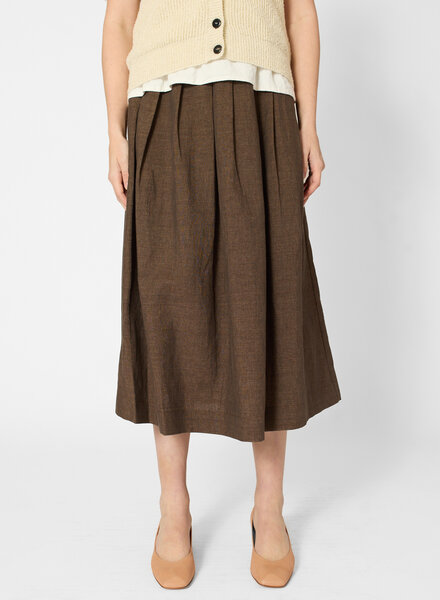 Pomandere Pleated Skirt Cocoa