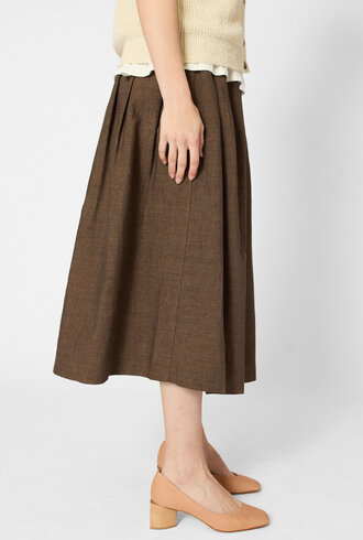 Pomandere Pleated Skirt Cocoa