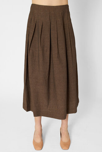 Pomandere Pleated Skirt Cocoa