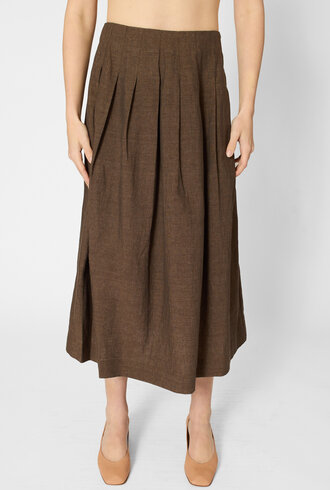 Pomandere Pleated Skirt Cocoa