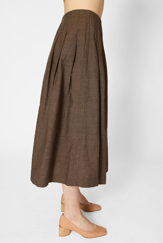 Pomandere Pleated Skirt Cocoa