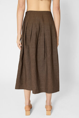 Pomandere Pleated Skirt Cocoa